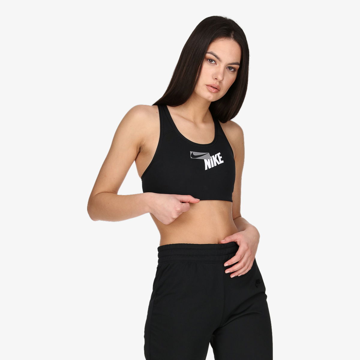 Сутиен Nike Swoosh Logo Padded Sports Bra Черно | CZ4443-010, 0