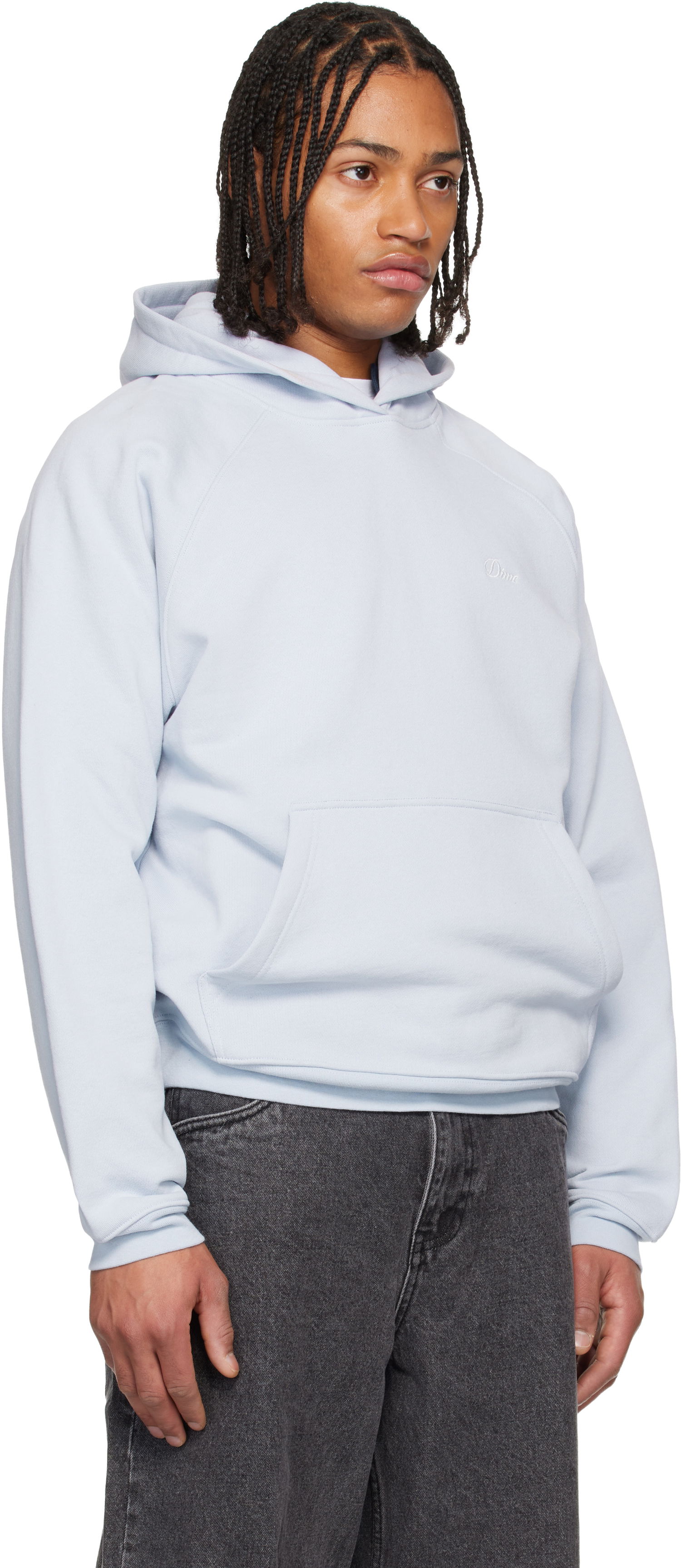 Суитчър Dime Cursive Small Logo Hoodie Синьо | DIMEHO2545GRY, 1