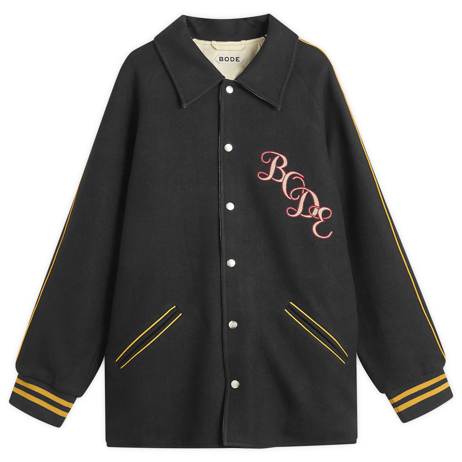 Яке Bode Monogram Snap Reversible Jacket Черно | MRF25JA013, 0