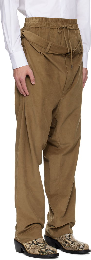 Панталони Vivienne Westwood Vivienne Westwood Builder Drop Crotch Corduroy Trousers Кафяво | 2F01001R-W0186-, 1