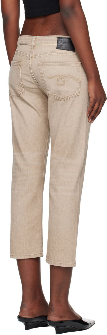 Дънки R13 R13 Boy Straight Cropped Jeans Бежово | R13W0091-D288A, 2