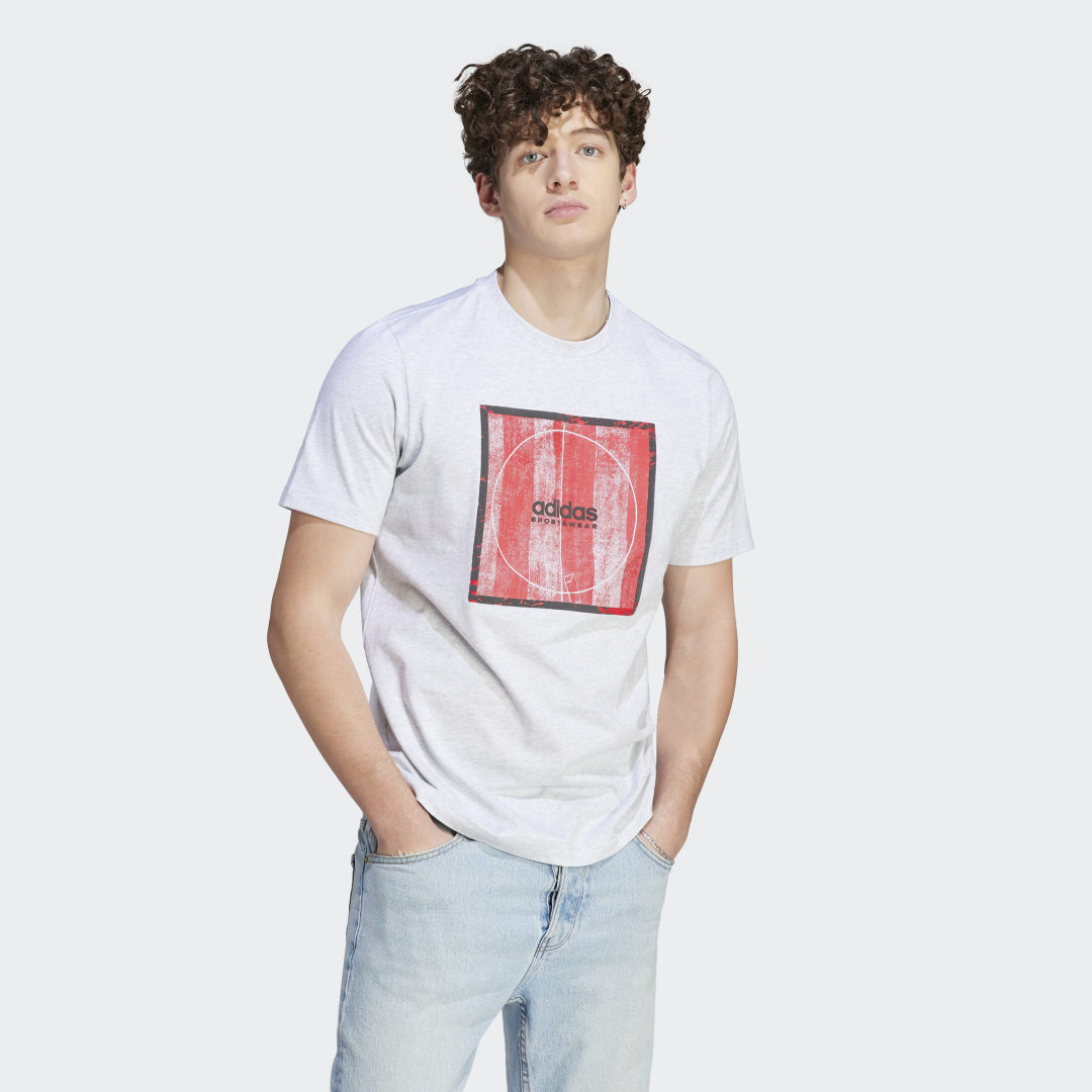 Тениска adidas Performance Tiro Box Graphic Tee Бяло | II5878, 0