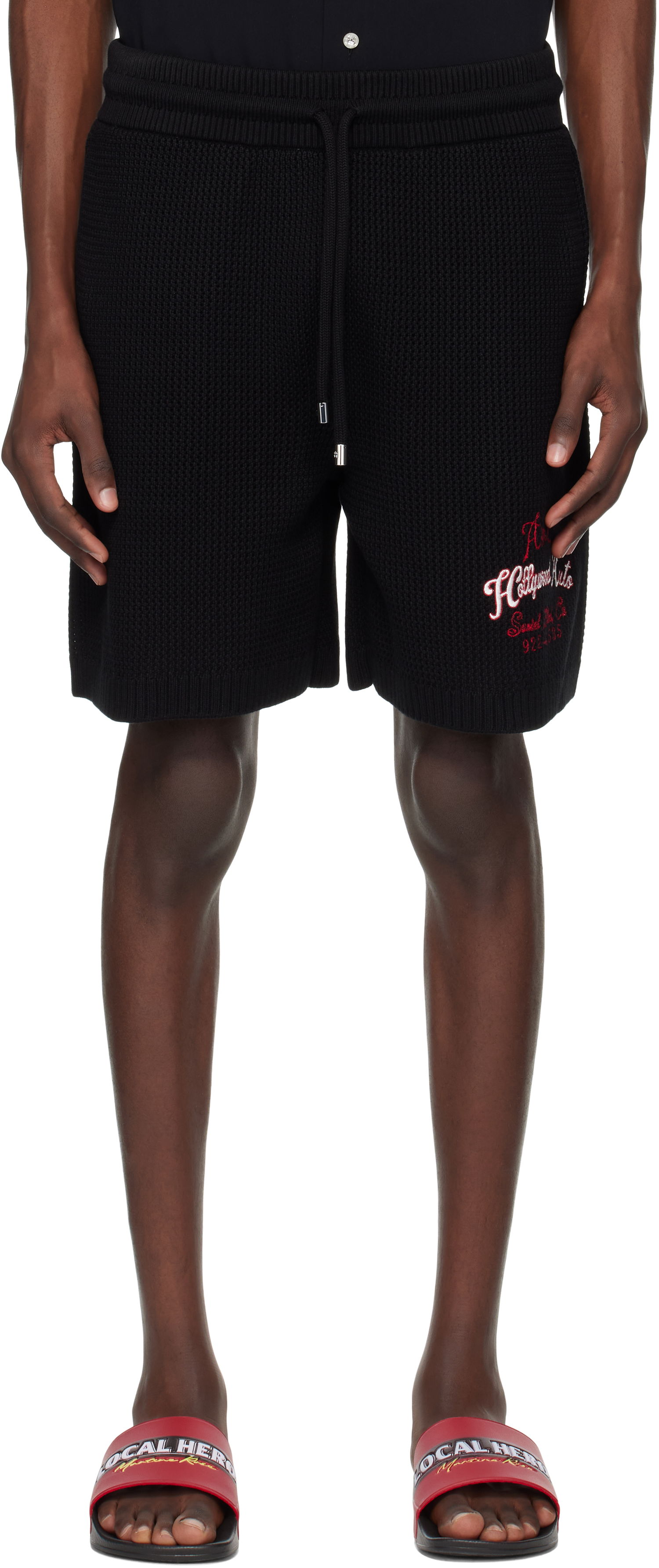 Къси панталони AMIRI AMIRI 'Hollywood Auto' Mesh Shorts Черно | AMKNSH1049, 0