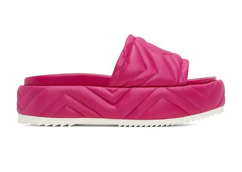 Кецове и обувки Gucci Quilted Angelina Platform Розово | 723382 FQL00 6910, 0
