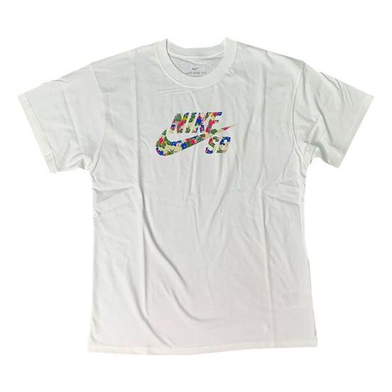 Тениска Nike SB Flowers Logo Skate T-Shirt Бяло | CU0311-100
