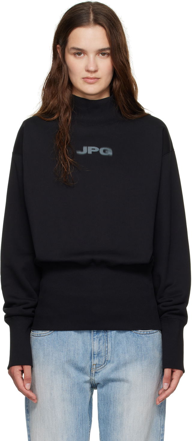 Jean Paul Gaultier Cropped Mock Neck Sweatshirt
