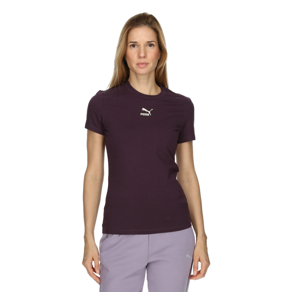 Тениска Puma Classics Slim T-Shirt Лилаво | 535610-44, 0