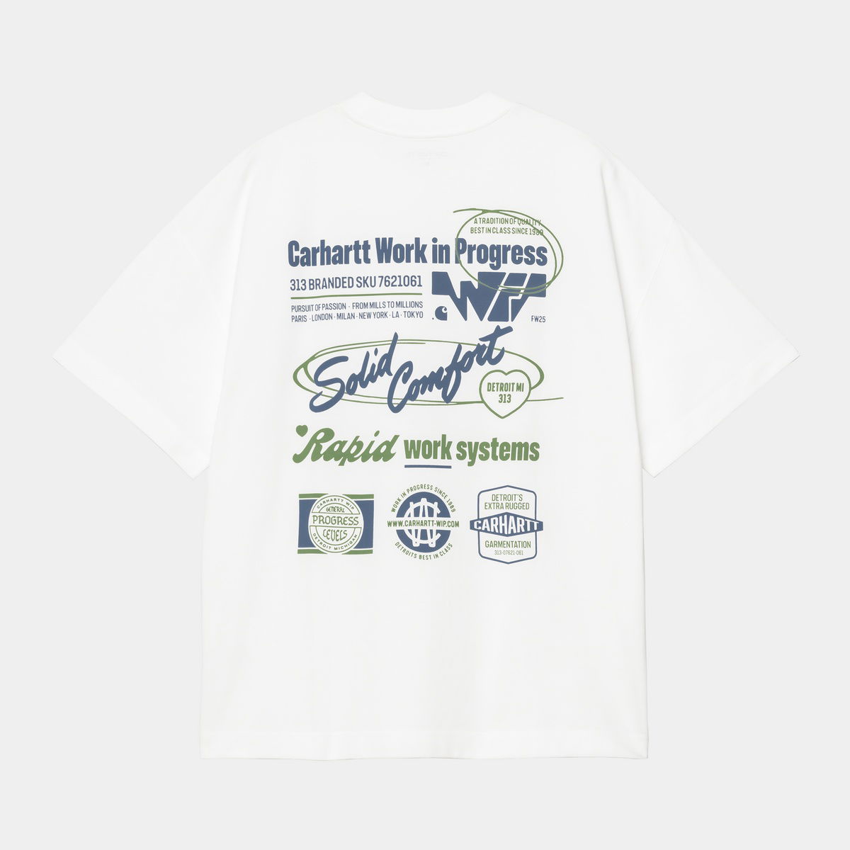Тениска Carhartt WIP Short Sleeve Networks T-Shirt Бяло | I035624_9, 1