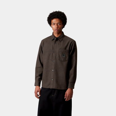 Риза Carhartt WIP Carhartt WIP Lowis Houndstooth Long Sleeve Shirt Кафяво | I035328_9, 0