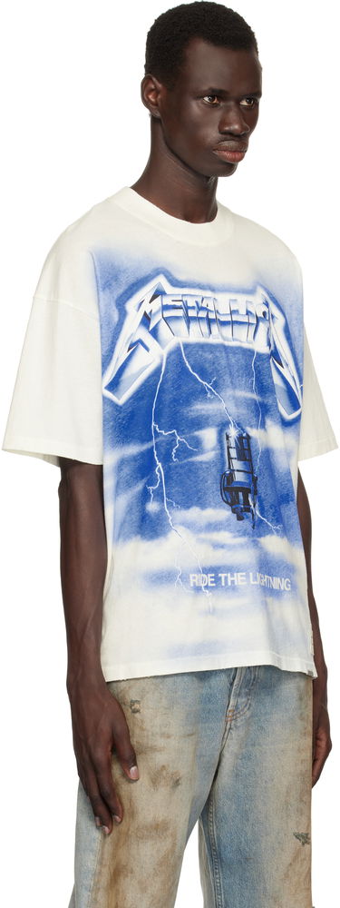 Тениска Represent Clo Represent 'Metallica Ride the Lightning' Graphic Print T-Shirt Бяло | MLM4382, 1