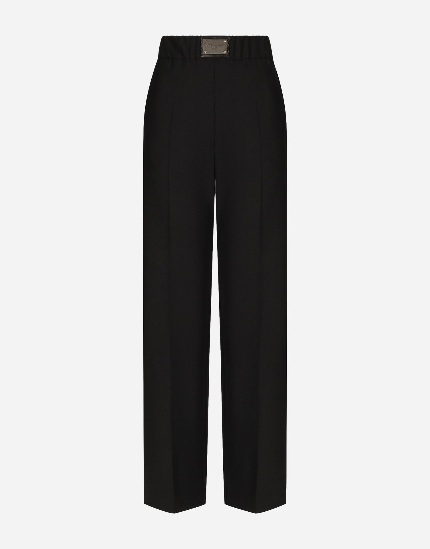 Панталони Dolce & Gabbana Flared Wool Pants With Logo Tag Черно | FTCZJTGDBWSN0000, 0