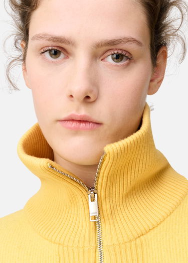 Пуловер AXEL ARIGATO Verve Ribbed Collar Zip-Up Cardigan Жълто | A3703001, 7