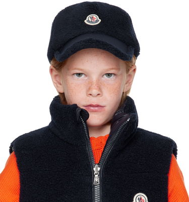 Шапка с козирка Moncler Kids' Fleece Baseball Cap Синьо | J29543B00024809BY, 0