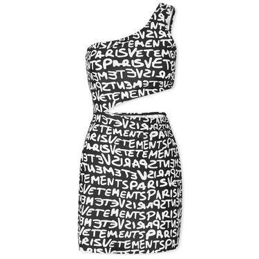 Pокля VETEMENTS One Shoulder Mini Dress Бежово | WE64DR600BW, 0