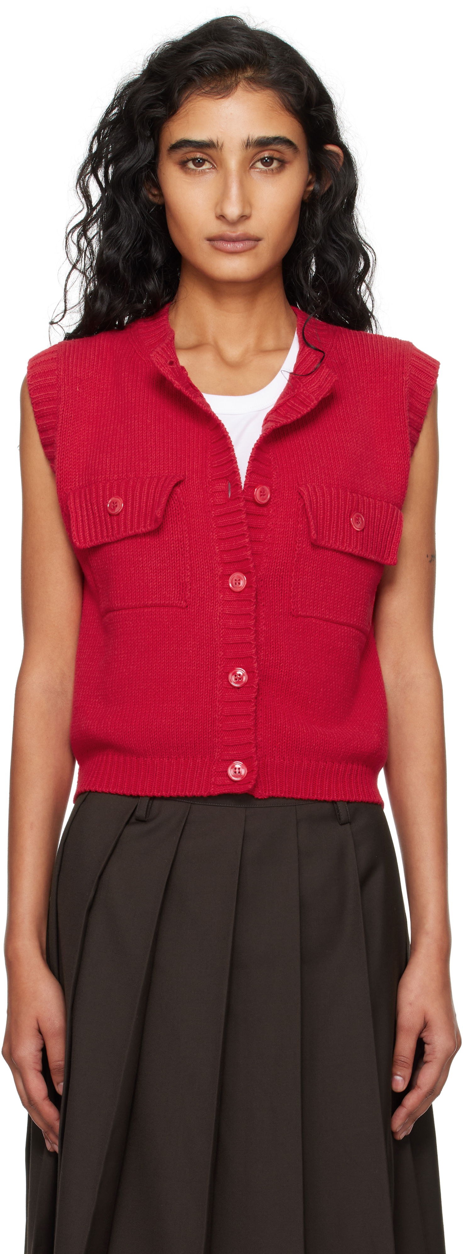 Жилетка Max Mara Max Mara Caprara Knit Vest Червено | 2525356031600, 0