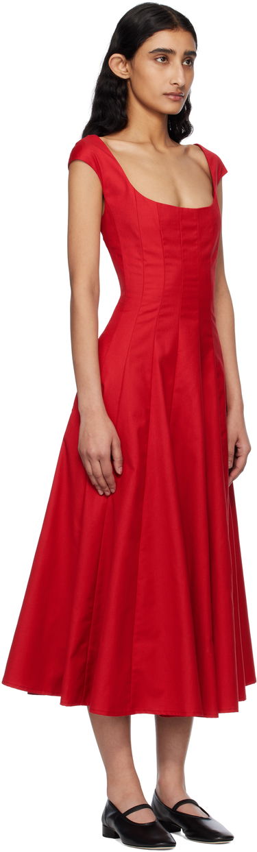 Pокля GUIZIO Guizio Leila Midi Dress Червено | S25404W161, 1