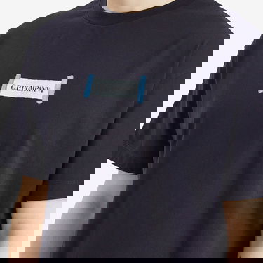 Тениска C.P. Company C.P. Company 30/1 Logos T-Shirt Тъмно синьо | 18CMTS148A-006586W-888, 5