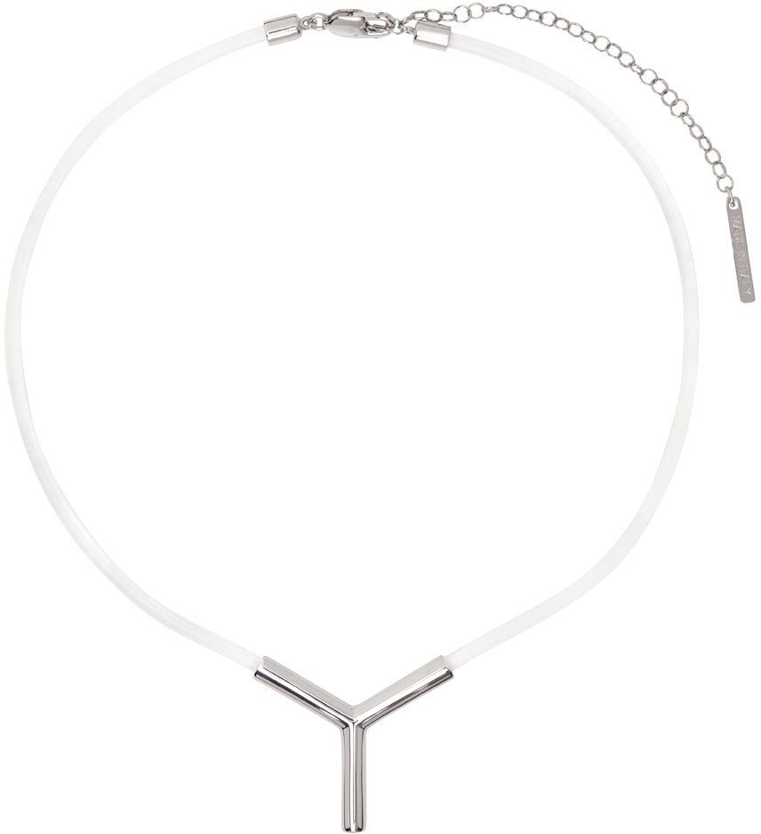 Колие Y/PROJECT Transparent 'Y' Necklace Металик | 640NE004, 0
