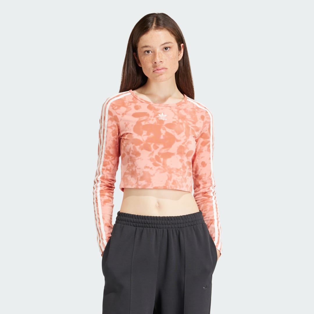 Съкратен топ adidas Performance 3-Stripes Crop Оранжево
 | IY0779, 0