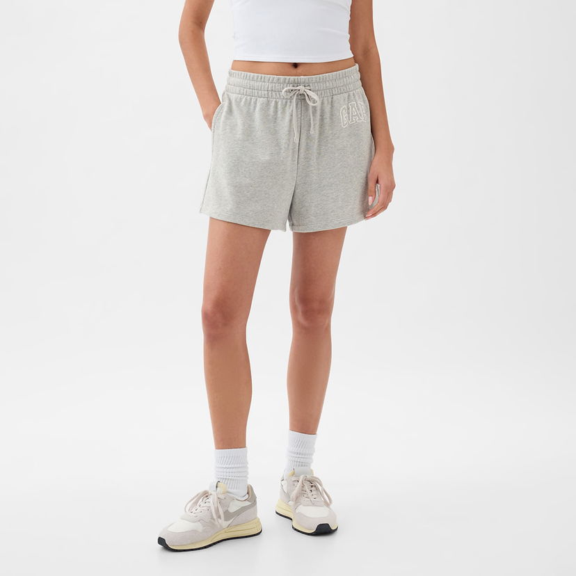 Къси панталони GAP Logo Shorts Light Heather Grey B08 Сиво | 870535-00