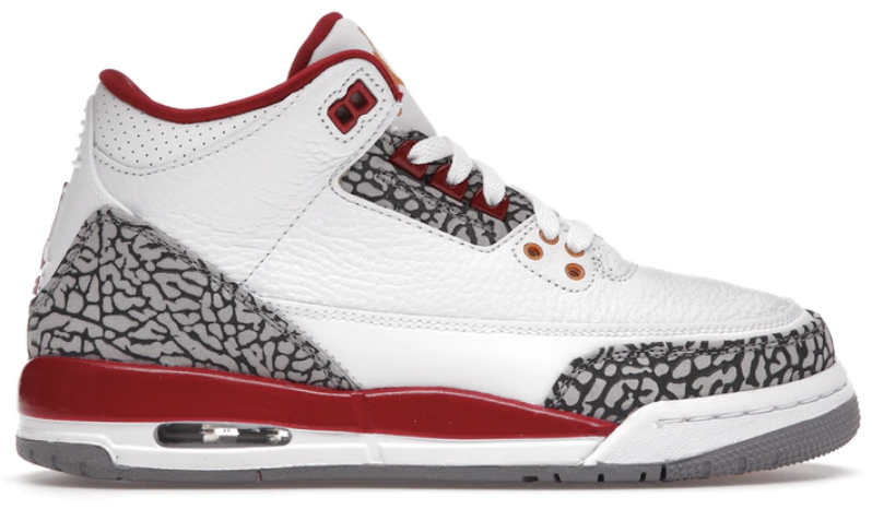Кецове и обувки Jordan Air Jordan 3 Retro "Cardinal Red" GS Бяло | 398614-126, 1