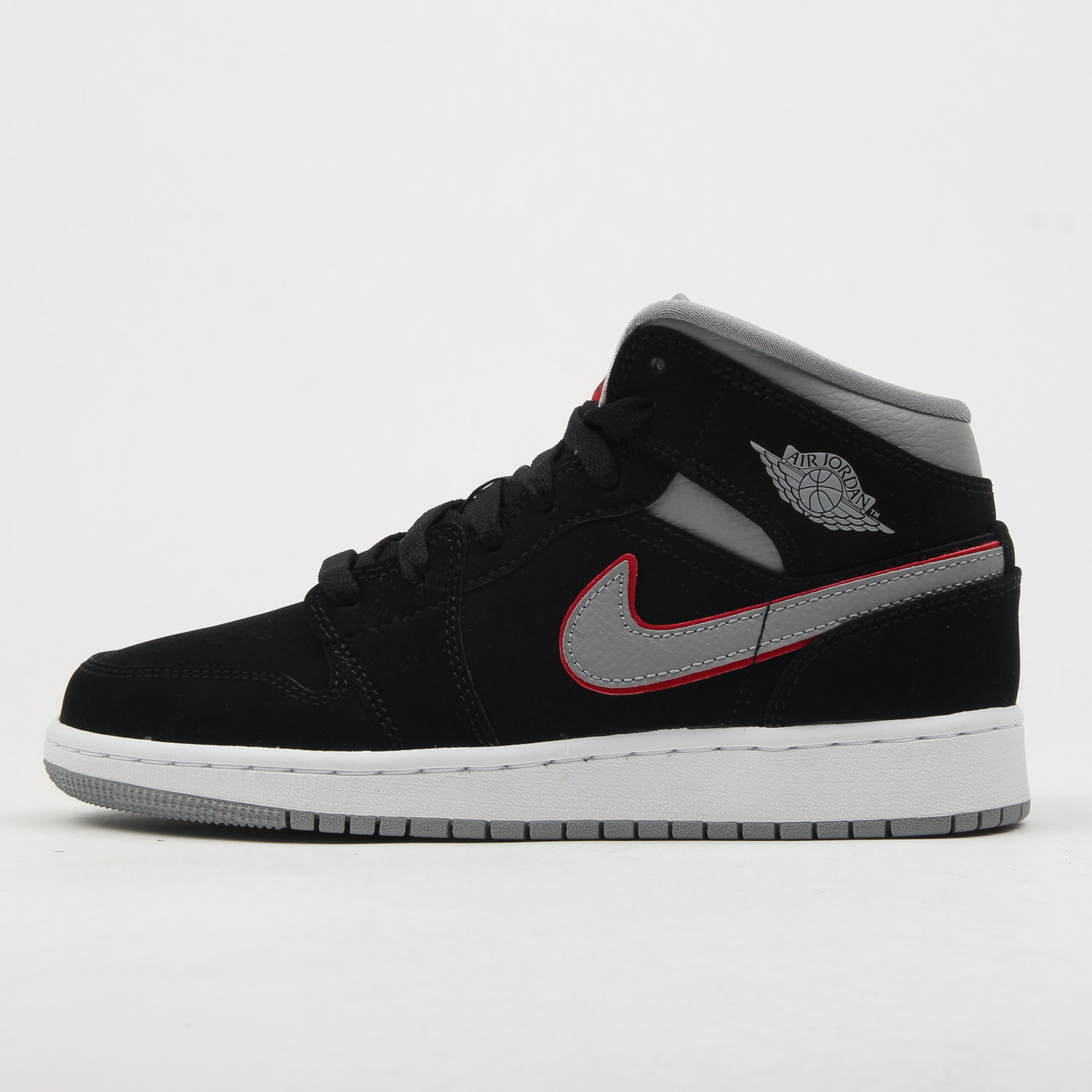 Кецове и обувки Jordan Air Jordan 1 Mid ''Black Particle Grey'' GS Черно | 554725-060, 0