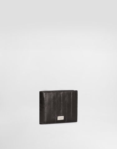 Портфейл Dolce & Gabbana Dolce & Gabbana Eel Skin Bifold Wallet Черно | BP1321A8M2480999, 1