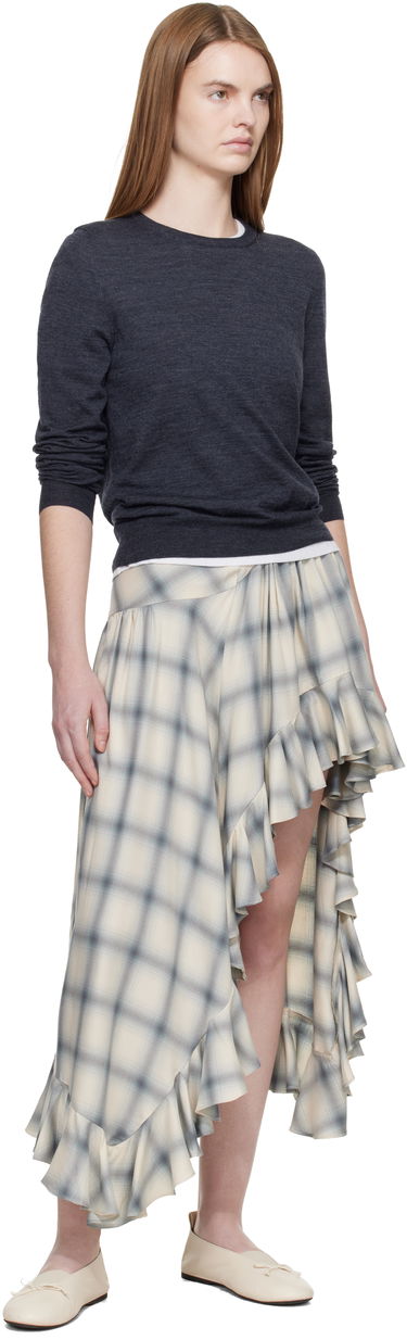 Пола Collina Strada Florist Plaid Ruffled Asymmetric Midi Skirt Многоцветен | XX7118, 3