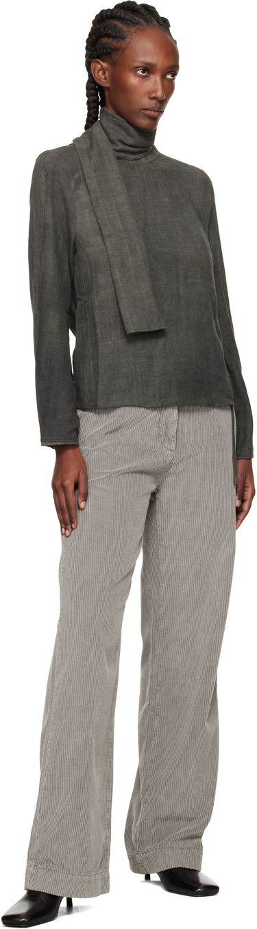 Риза OUR LEGACY Virtuous Draped Neck Blouse Сиво | W4252VD, 3