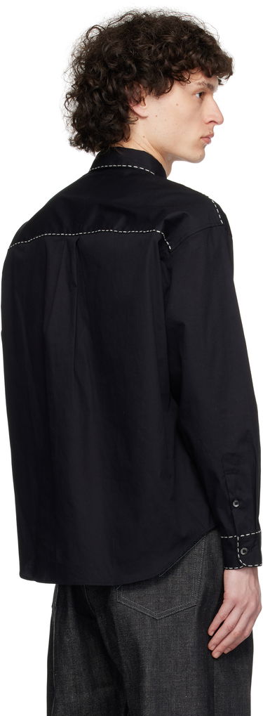 Риза Neighborhood Neighborhood Hand Stitching Long Sleeve Shirt Черно | 251AQNH-SHM08, 2