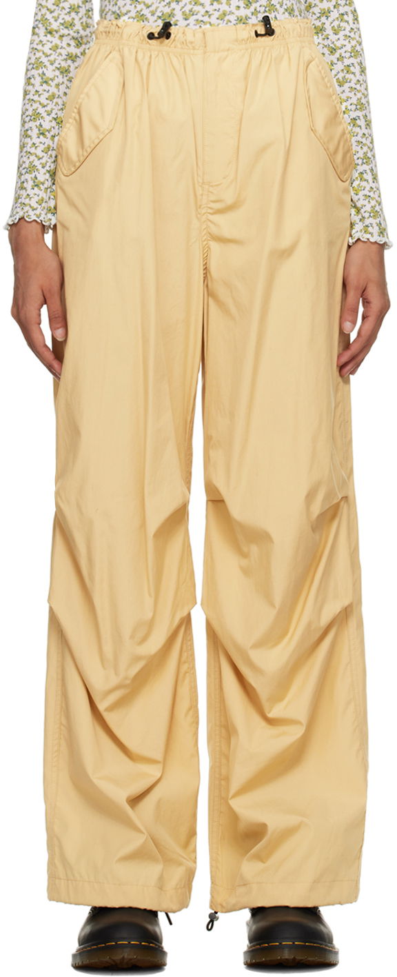 Панталони rag & bone Becky Wide Leg Trousers Жълто | WAW22H70144614, 0