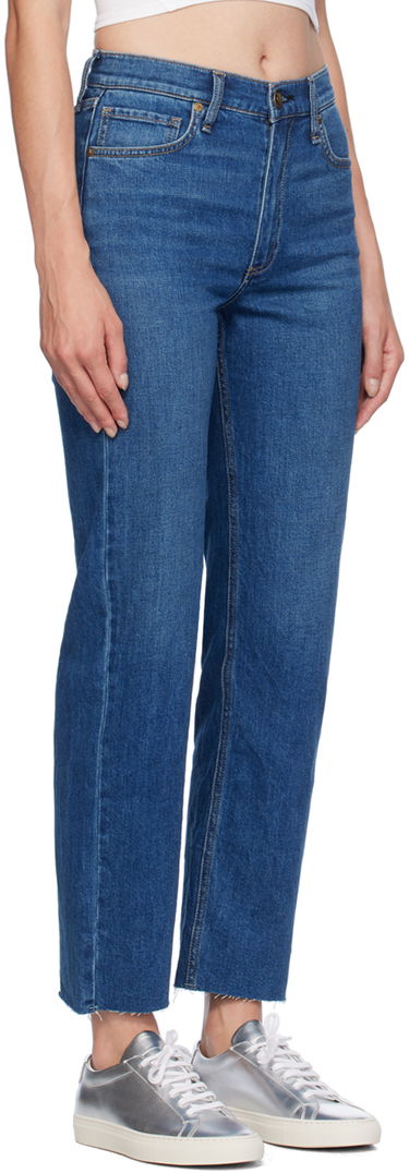 Дънки rag & bone Rag & Bone Harlow Ankle Straight-Leg Jeans Синьо | WDD24F2934FFNO, 1