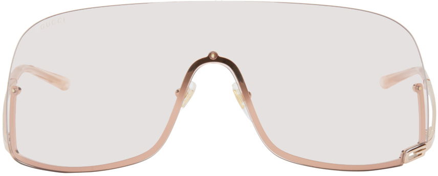 Слънчеви очила Gucci Gold Mask-Shaped Sunglasses Металик | GG1560S, 0