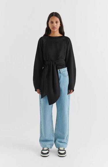 Тениска AXEL ARIGATO Diana Tie-Front Top Черно | A2123001, 4