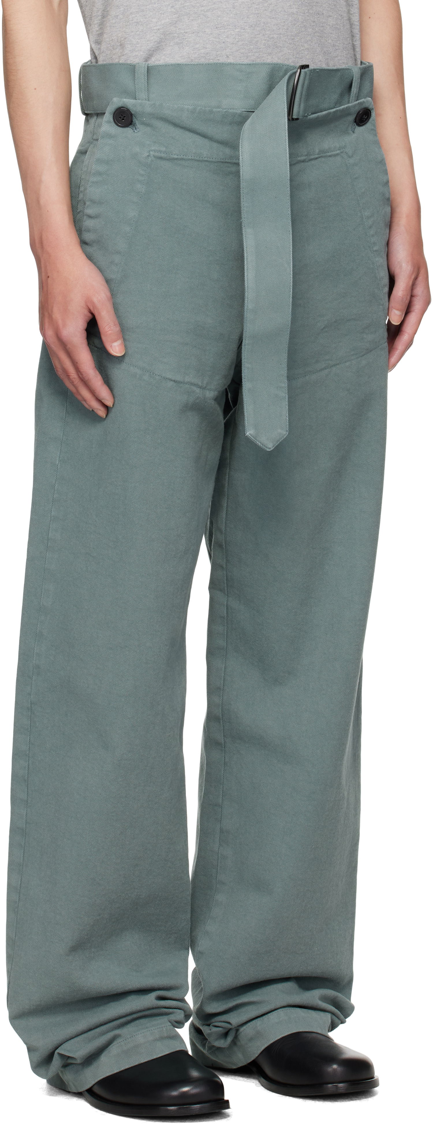 Панталони Dries Van Noten Dries Van Noten Sailor Trousers Зелено | 252-020985-2043, 1