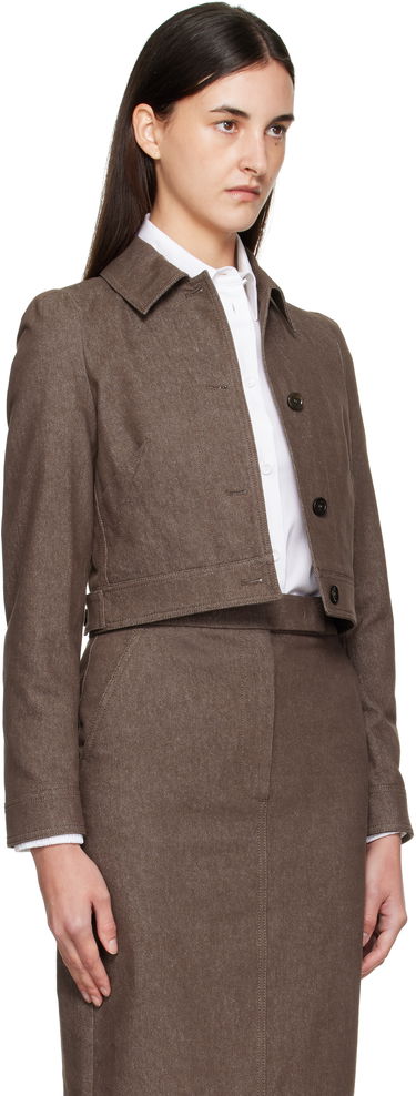 Яке Max Mara Max Mara Carpa Cropped Jacket Кафяво | 2511041013600, 1