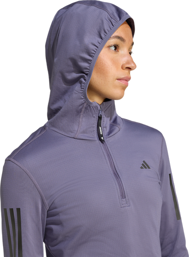 Суитчър adidas Originals Own the Run Hooded Running Top Лилаво | jw9652, 3