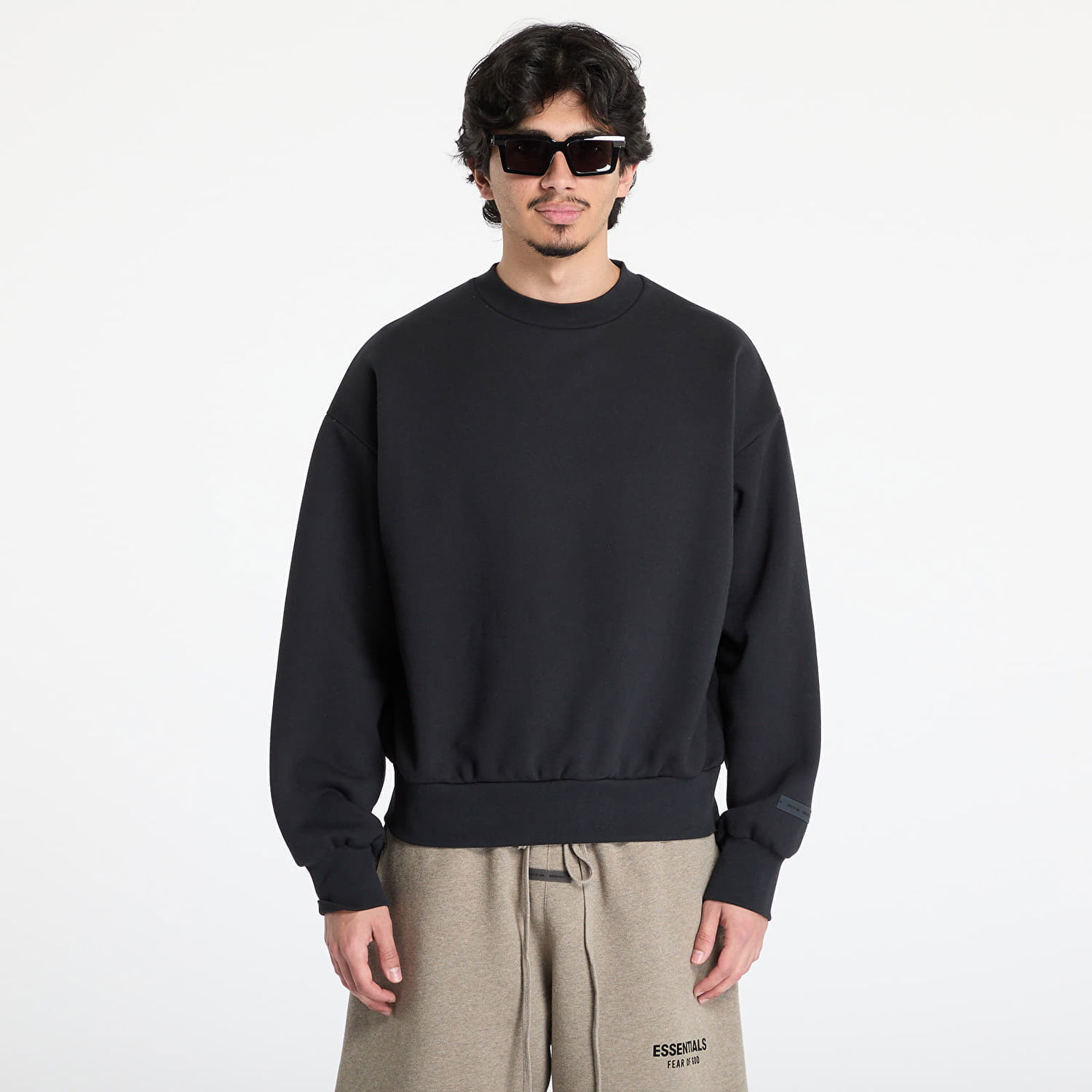Пуловер Fear of God Fear of God Essentials Classic Fit Fleece Crewneck XXS Черно | 192AS252040F-861, 0