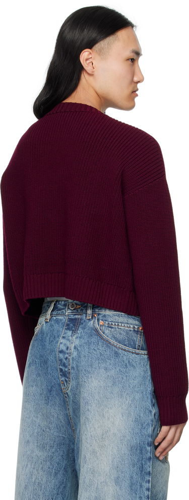 Пуловер VETEMENTS VETEMENTS Fancy Button Cropped Cardigan Бургунди | WH76KN220X, 2