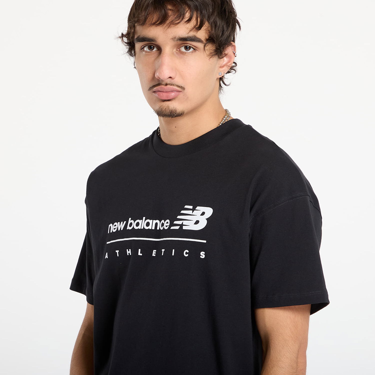 Тениска New Balance Athletics T-Shirt Черно | NBMT53525BK, 1