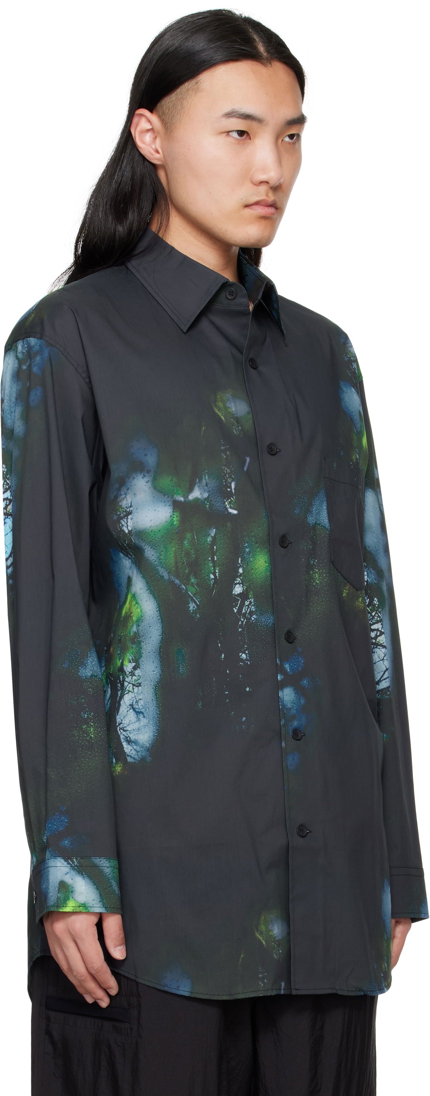Риза Y-3 Y-3 Allover Print Shirt Черно | JL8299, 1