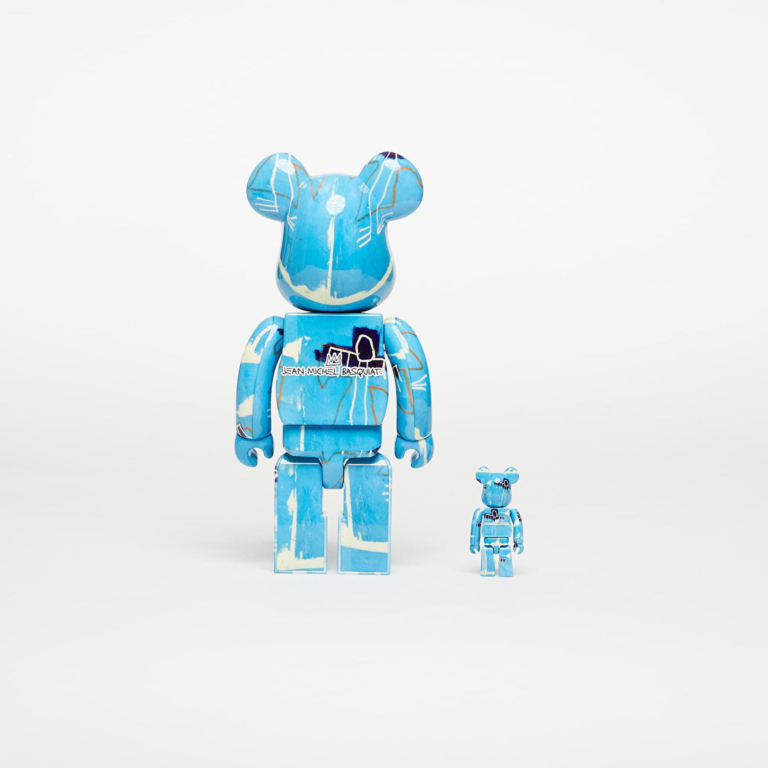 Колекционерско Medicom Toy BE@RBRICK Jean Michel Basquiat 9 100% & 400% Set Синьо | MT_0037, 1
