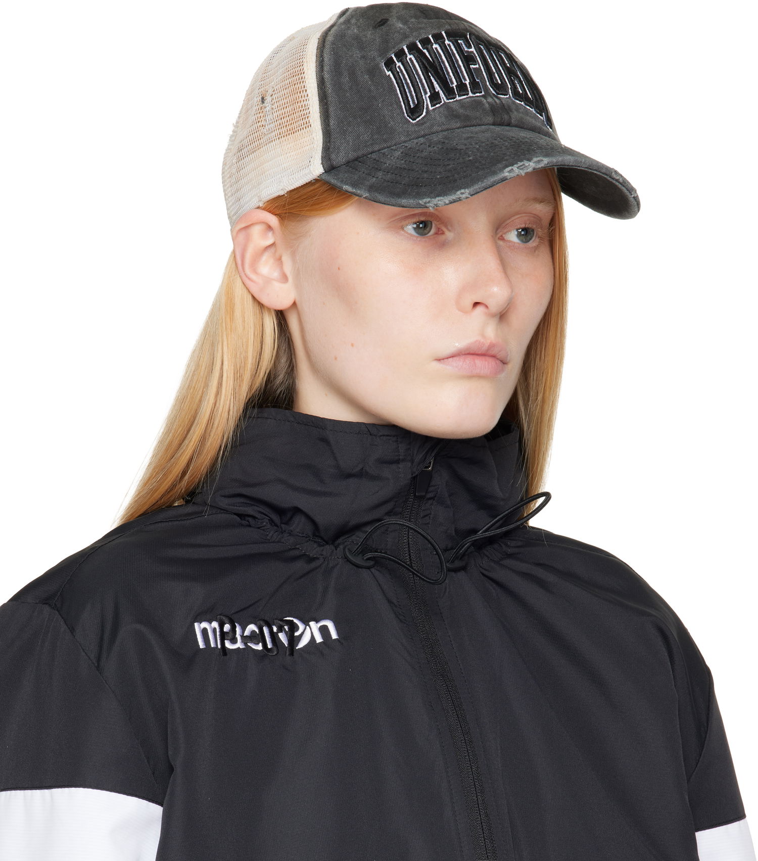 Шапка с козирка 032C Lucky Strike Distressed 'UNIFORM' Embroidered Trucker Cap Черно | S25-UAW-3102-050-W, 1