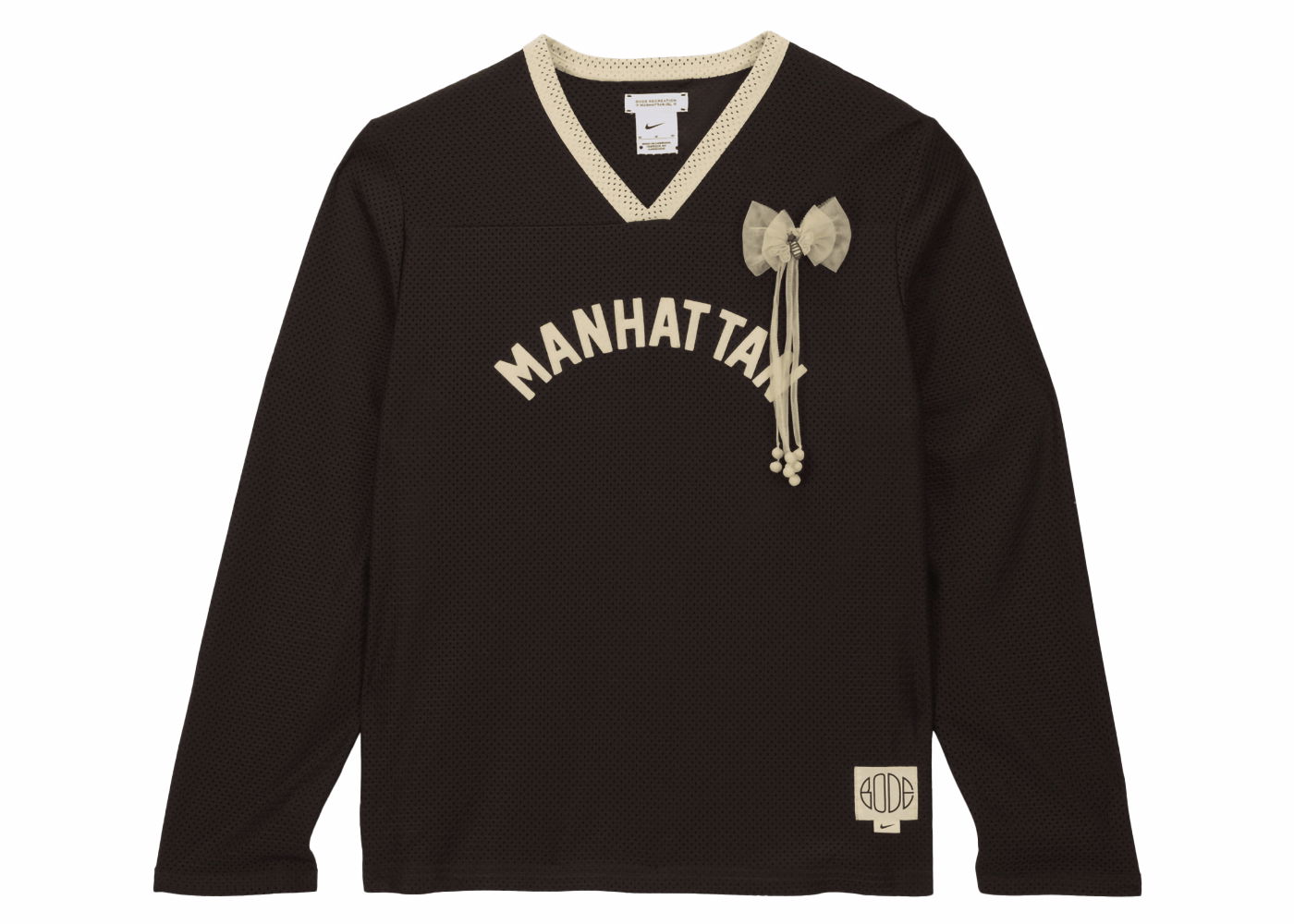 Пуловер Nike BODE x Mesh Jersey Brown/Cream Черно | FJ8794-235, 0