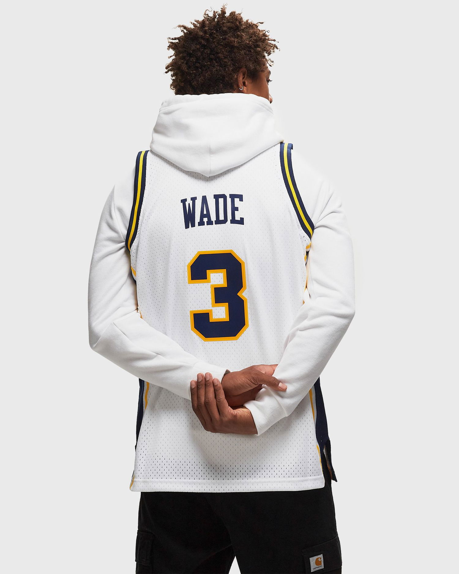 Фланелка Mitchell & Ness NCAA SWINGMAN JERSEY MARQUETTE 2002-03 DWYANE WADE #3 Бяло | SMJY6225-MAU02DWAWHIT, 1