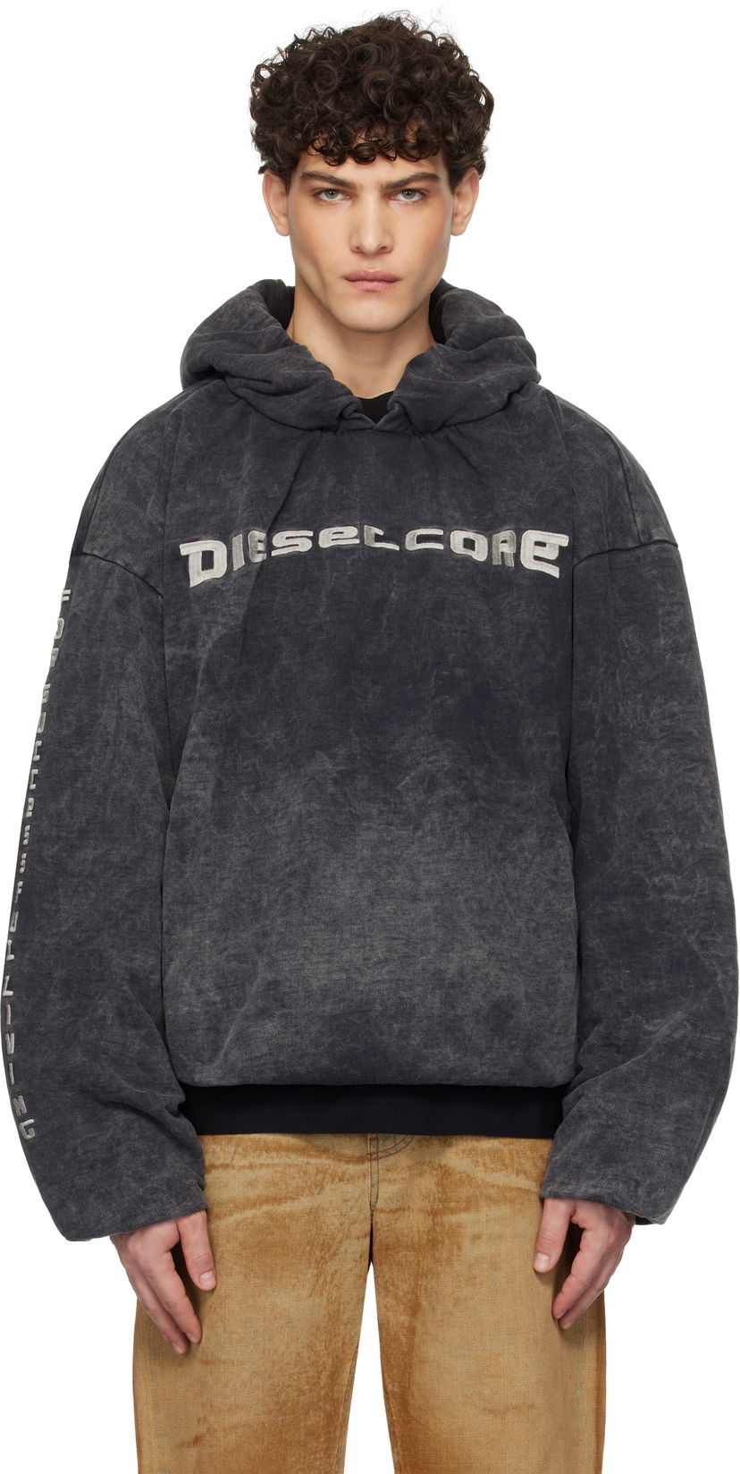 Суитчър Diesel Oversized Core Logo Hoodie Сиво | A15941-0EGBV-02