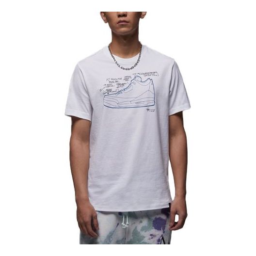 Тениска Jordan Jordan Sketch T-Shirt Бяло | FN3715-100