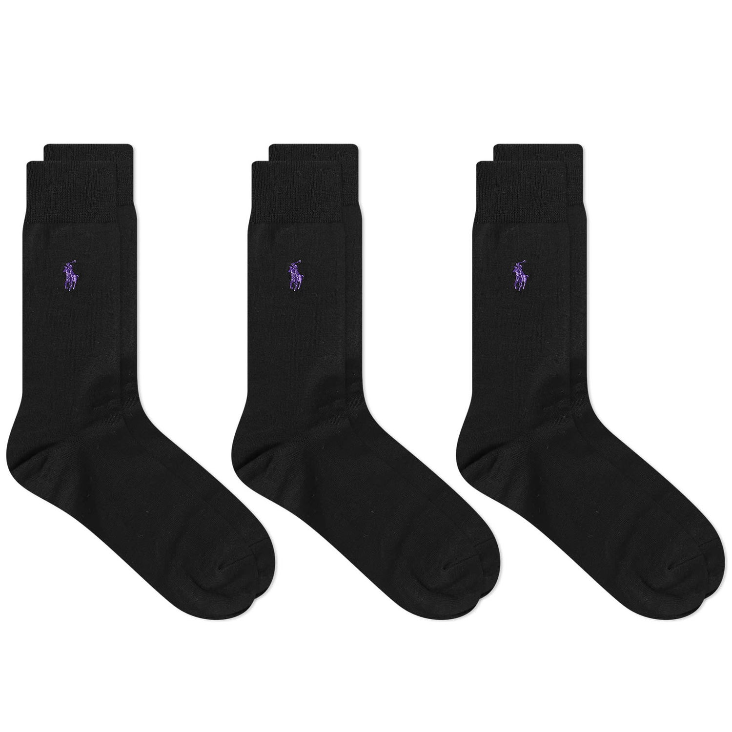 Чорапи Polo by Ralph Lauren Mercerized Sock - 3 Pack Черно | 449653635005, 0