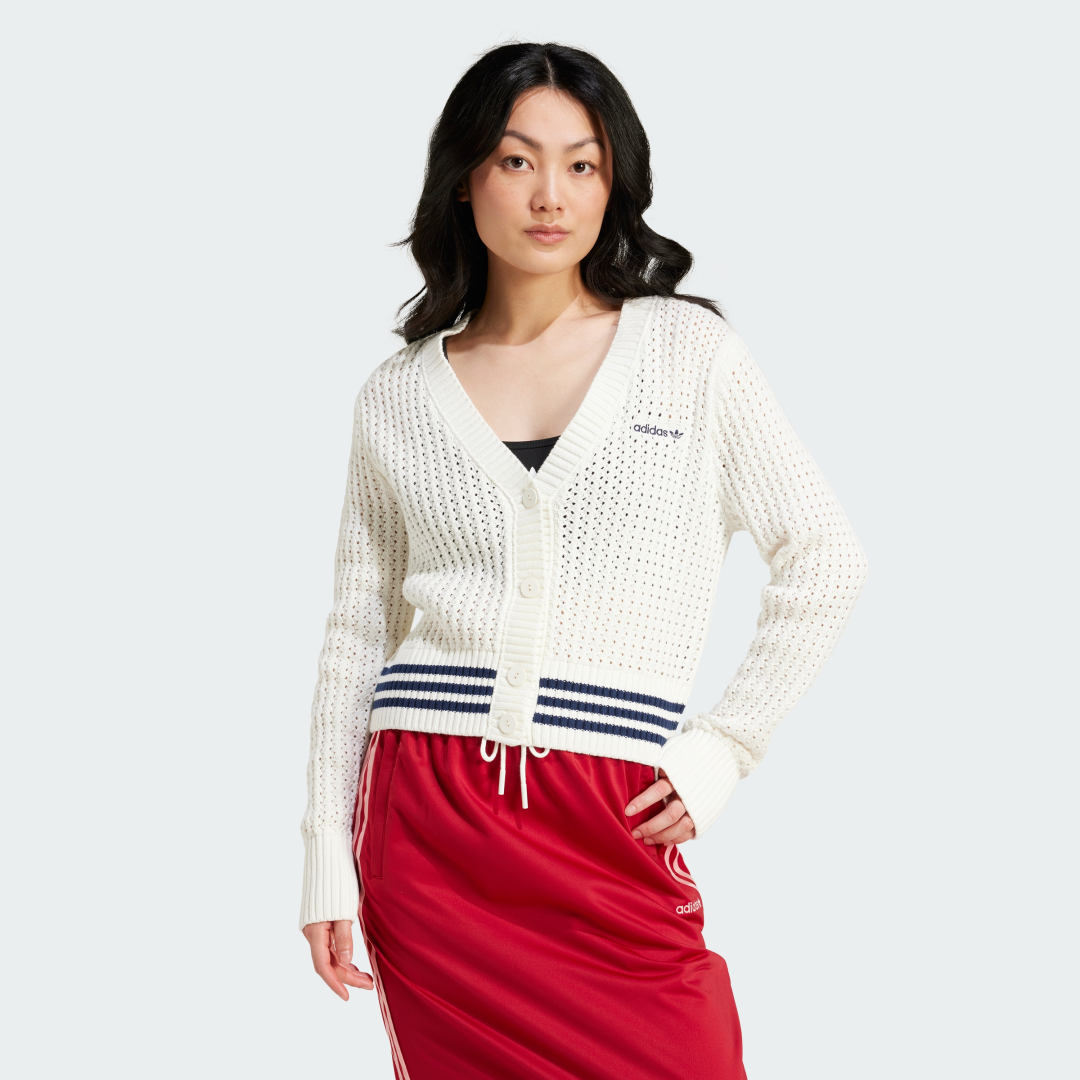 Пуловер adidas Performance Knit Cardigan Бяло | IX1049, 1