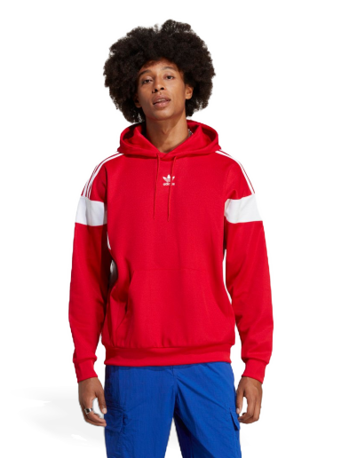 Суитчър adidas Originals Adicolor Classics Cut Line Hoodie Червено | IB9945